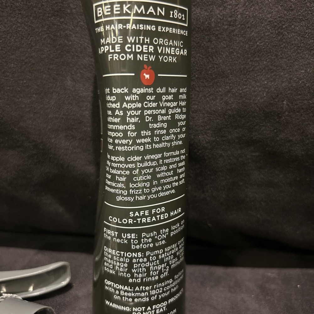 NEW (Sealed) Beekman Apple Cider Vinegar Hair Rinse 9 oz Sealed With Pump - Picture 2 of 5